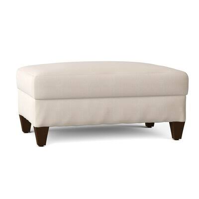 Birch Lane Fairchild 44x22 Rectangle Standard Slipcovered Ottoman Body Fabric: Bull Natural