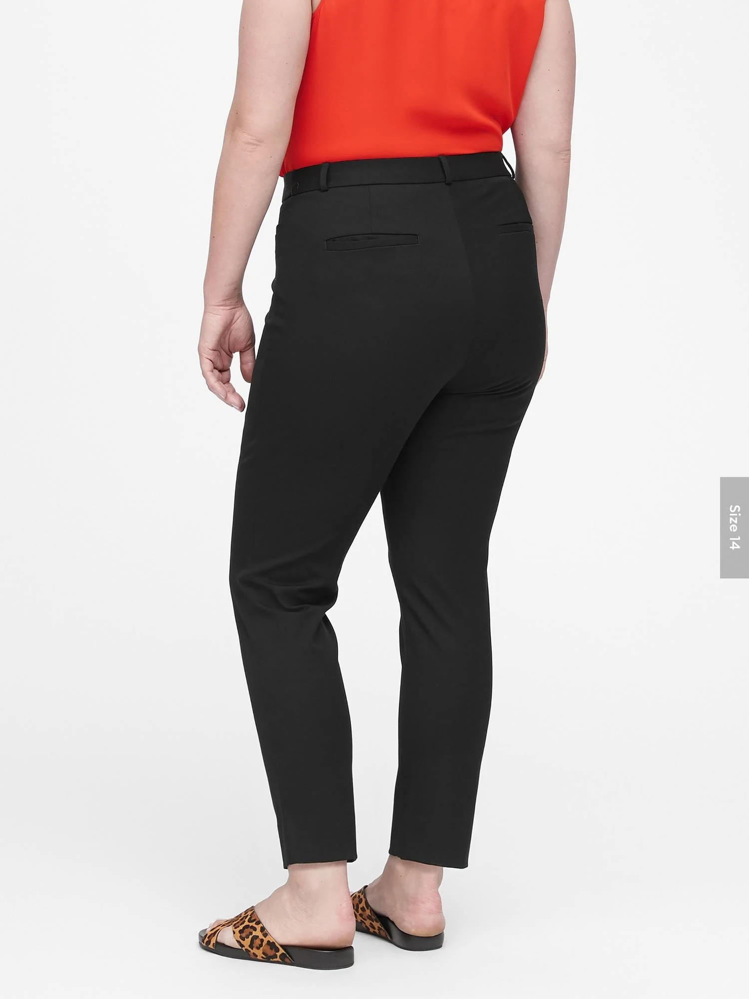 Banana Republic Women's Curvy Mid-Rise Skinny Sloan Pant Black Size 6 Short