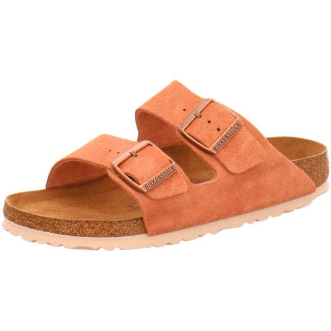 Birkenstock Arizona SFB Suede Double Strap Sandals - Red