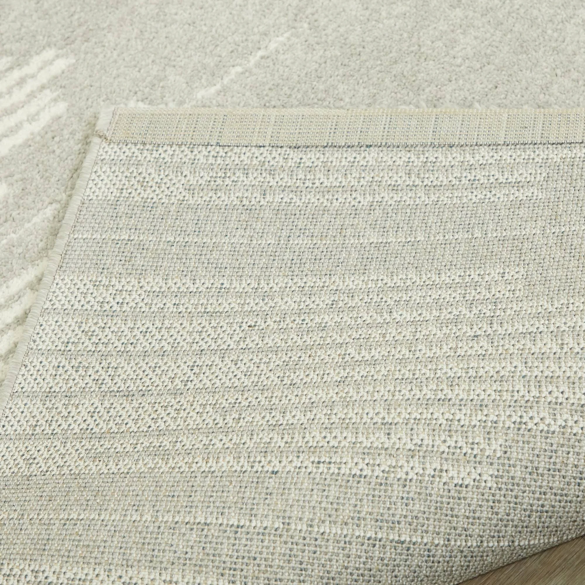 Decarlo Modern Art Deco Area Rug - 2&7x22 x 7& - Light Grey