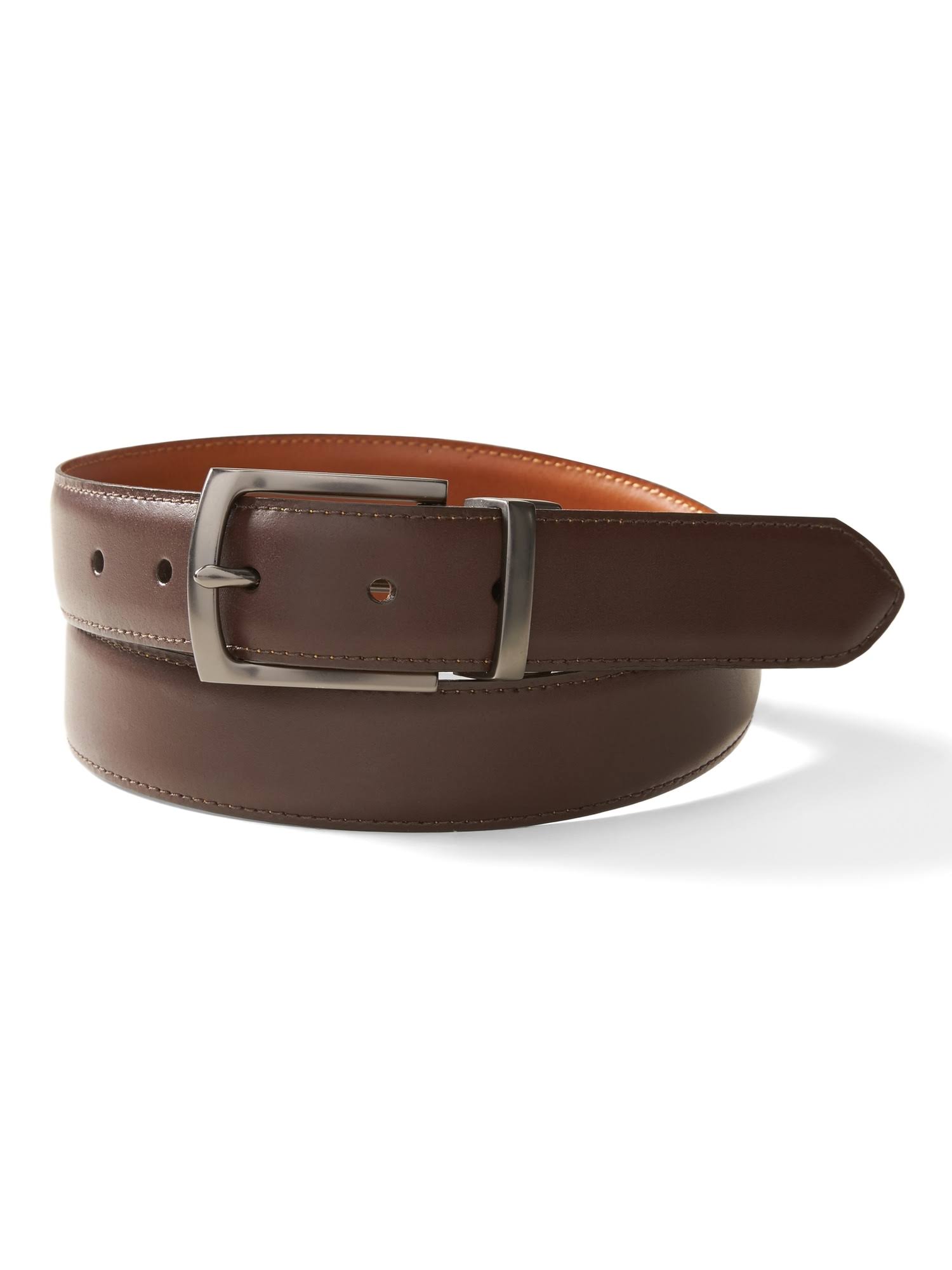 Banana Republic Men's Reversible Leather Dress Belt Cognac & Chocolate Size 40