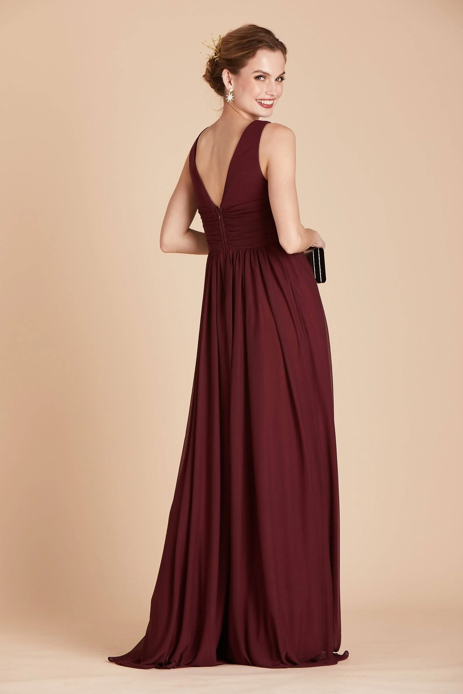 Birdy Grey Lianna Bridesmaid Dress in Cabernet S / Cabernet