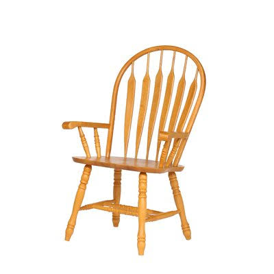 Gonzalez Malaysian Oak Solid Wood Windsor Back Dining Chair Rosalind Wheeler Color: Rich Honey Light Oak