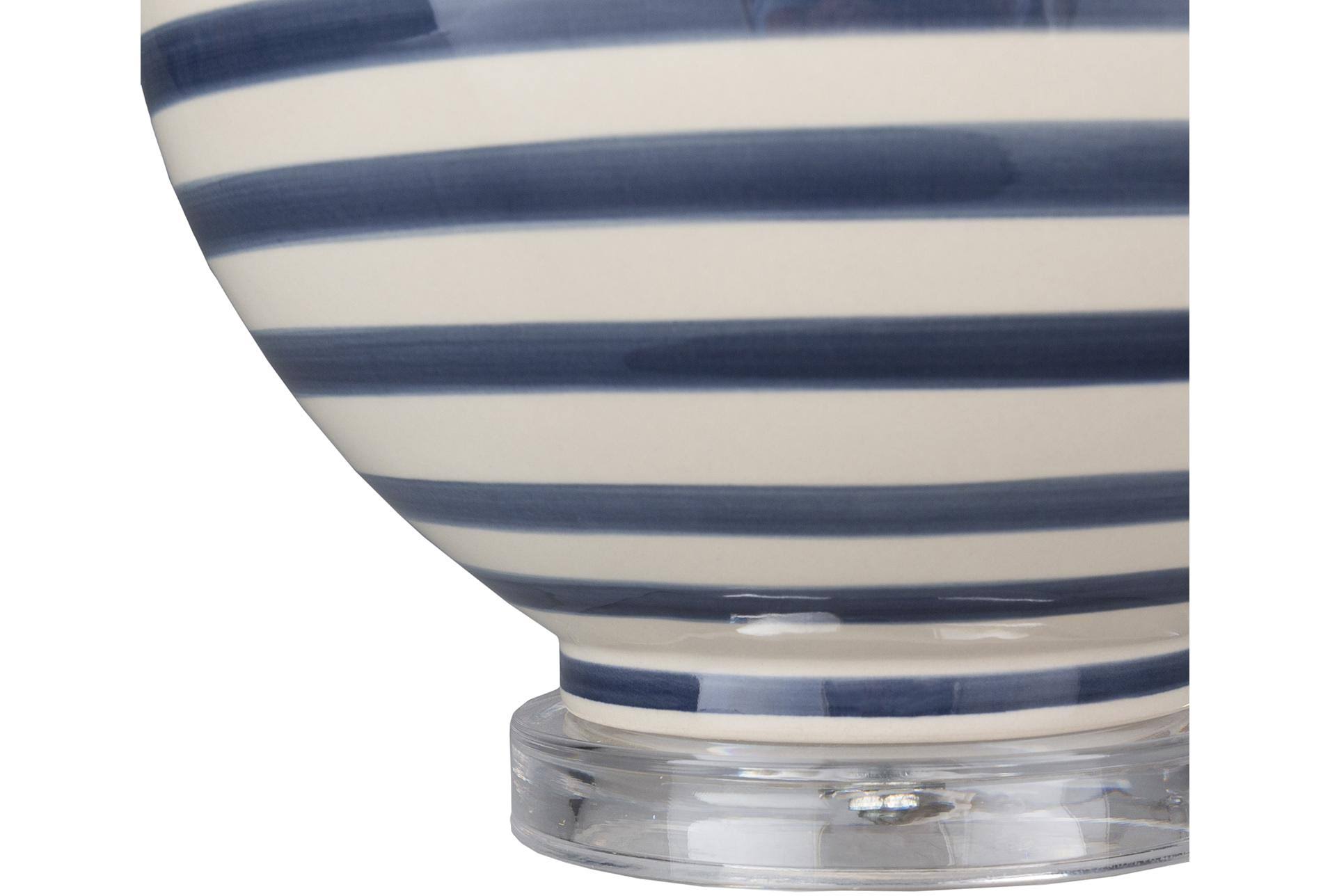Isabella 27x22 Table Lamp Grovelane Base/Shade Color: White Navy Blue Base/White Shade