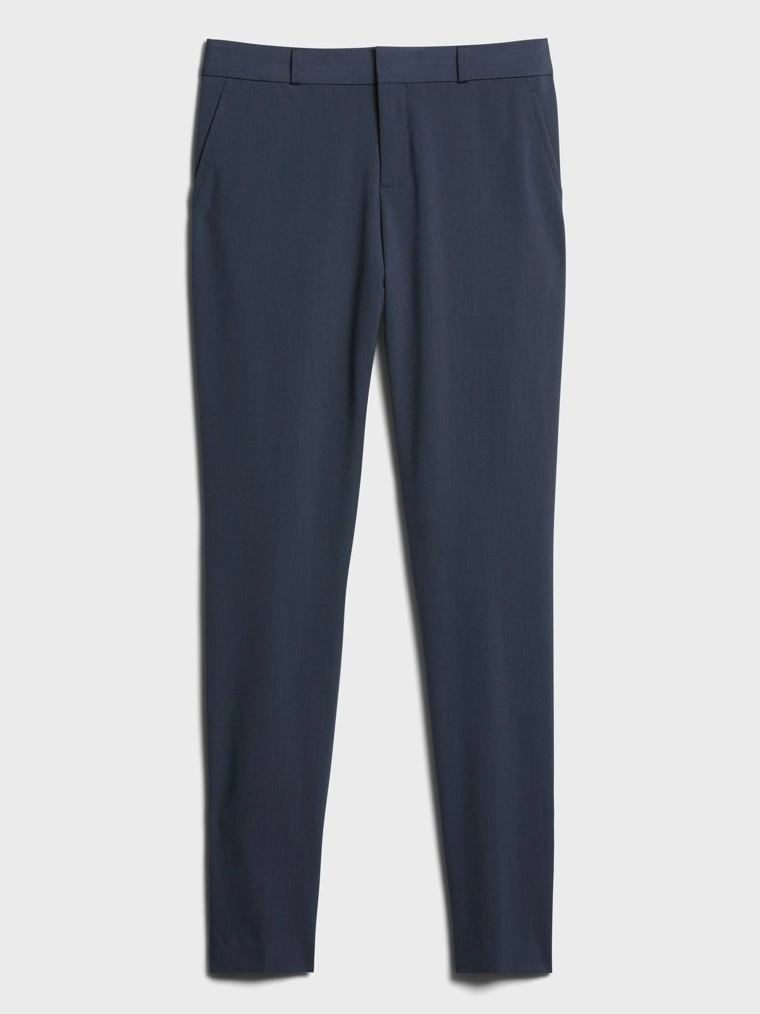 Banana Republic Women's Ryan Slim Straight-Fit Washable Italian Wool-Blend Pant Navy Size 10 Regular