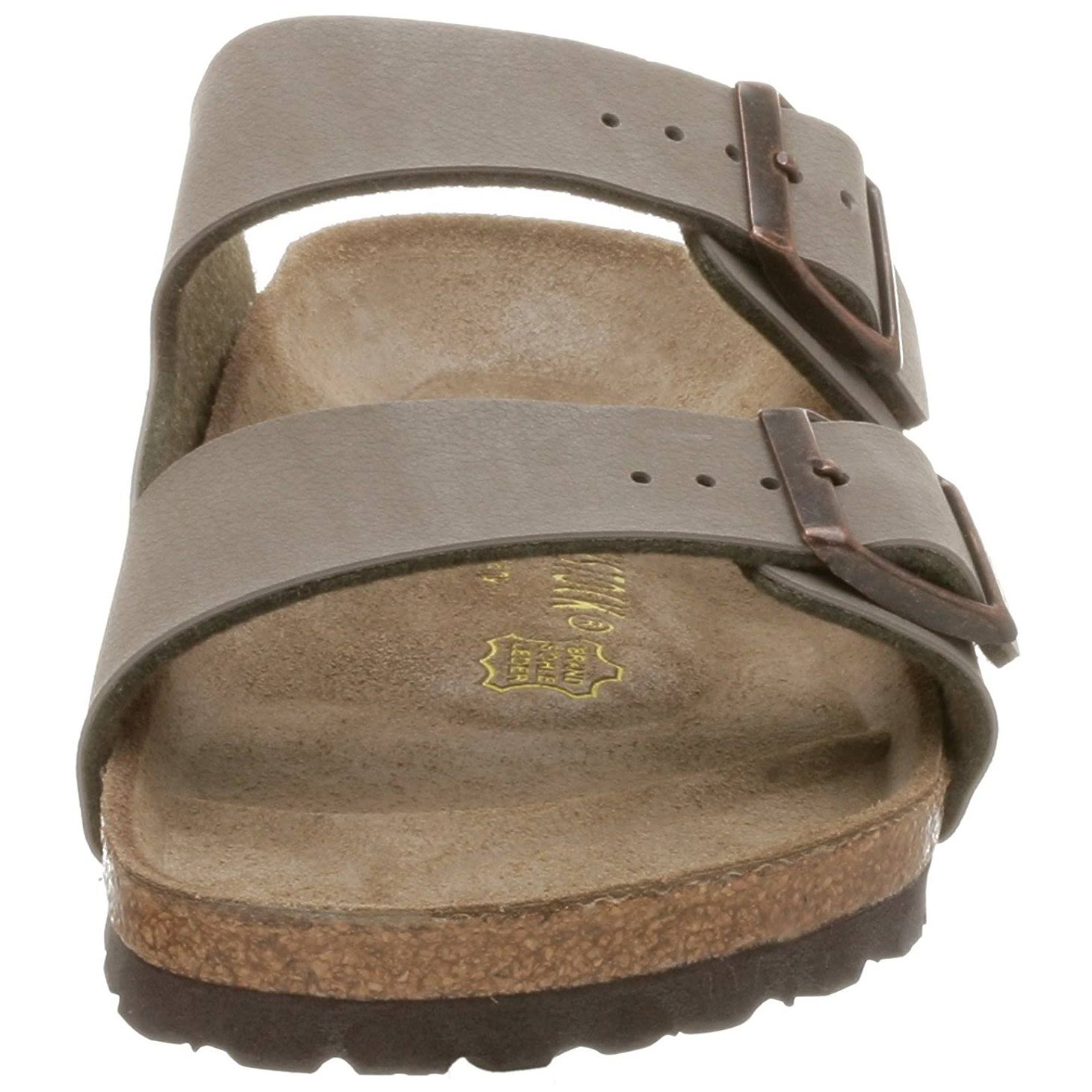 Birkenstock Unisex Arizona Stone Birkibuck Sandal (EU 39 / Women US 8-8.5 / Men US 6-6.5, Stone)