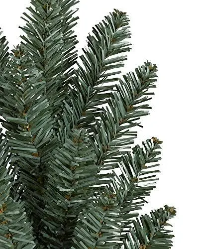 Balsam Hill 7.5ft Premium Unlit Artificial Christmas Tree Classic Blue Spruce with Storage Bag, and Fluffing Gloves