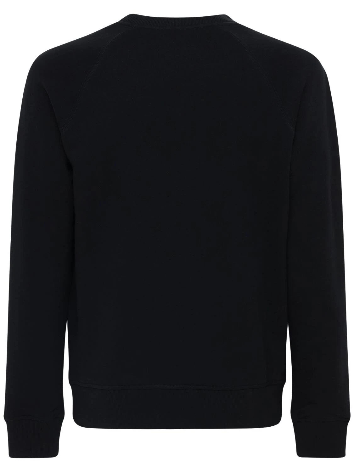Balmain | Men Logo Print Cotton Jersey Sweatshirt Black/Gold Xs