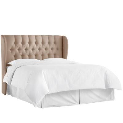 Eustaquio Upholstered Wingback Headboard Birch Lane Size: California King, Upholstery: Shantung Dove