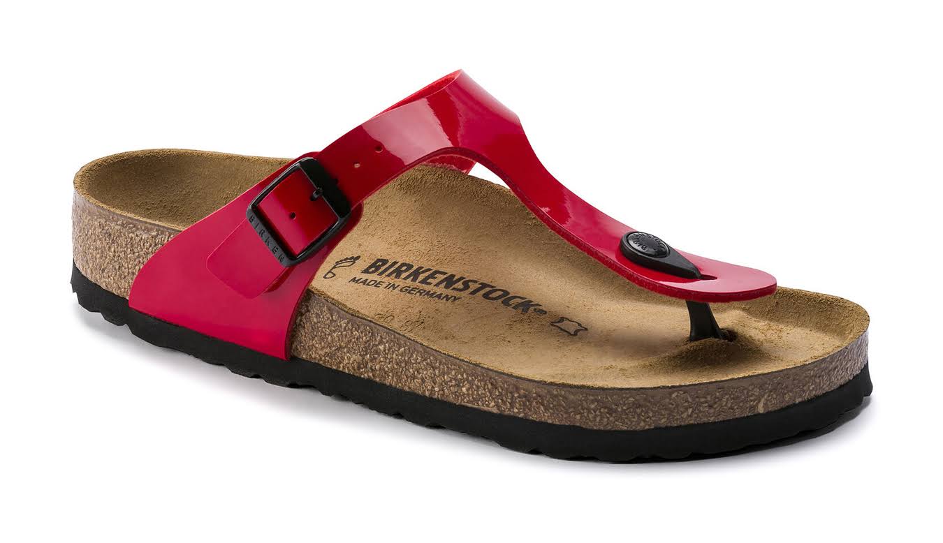 Birkenstock Gizeh BF Patent Cherry Regular Fit - Women - Shoes Birkenstock - Red - 1014310 - Black Friday Sale - Size: