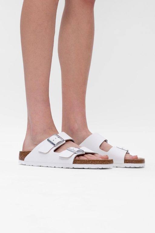 Birkenstock Arizona Smooth Leather Narrow Sandals - White