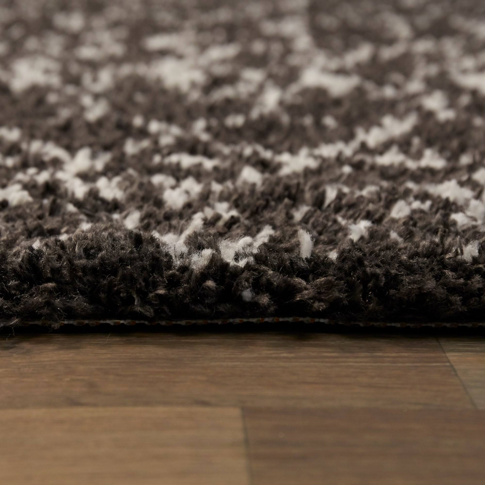 BALTA Dominic Cream/Grey 8 ft. x 10 ft. Moroccan Shag Area Rug