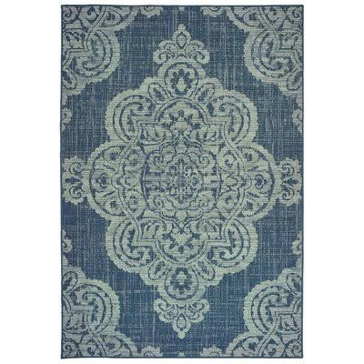 Quintin Oriental Navy Blue/Gray Indoor / Outdoor Rug Birch Lane Rug Size: Rectangle 6&7x22 x 9&6x22