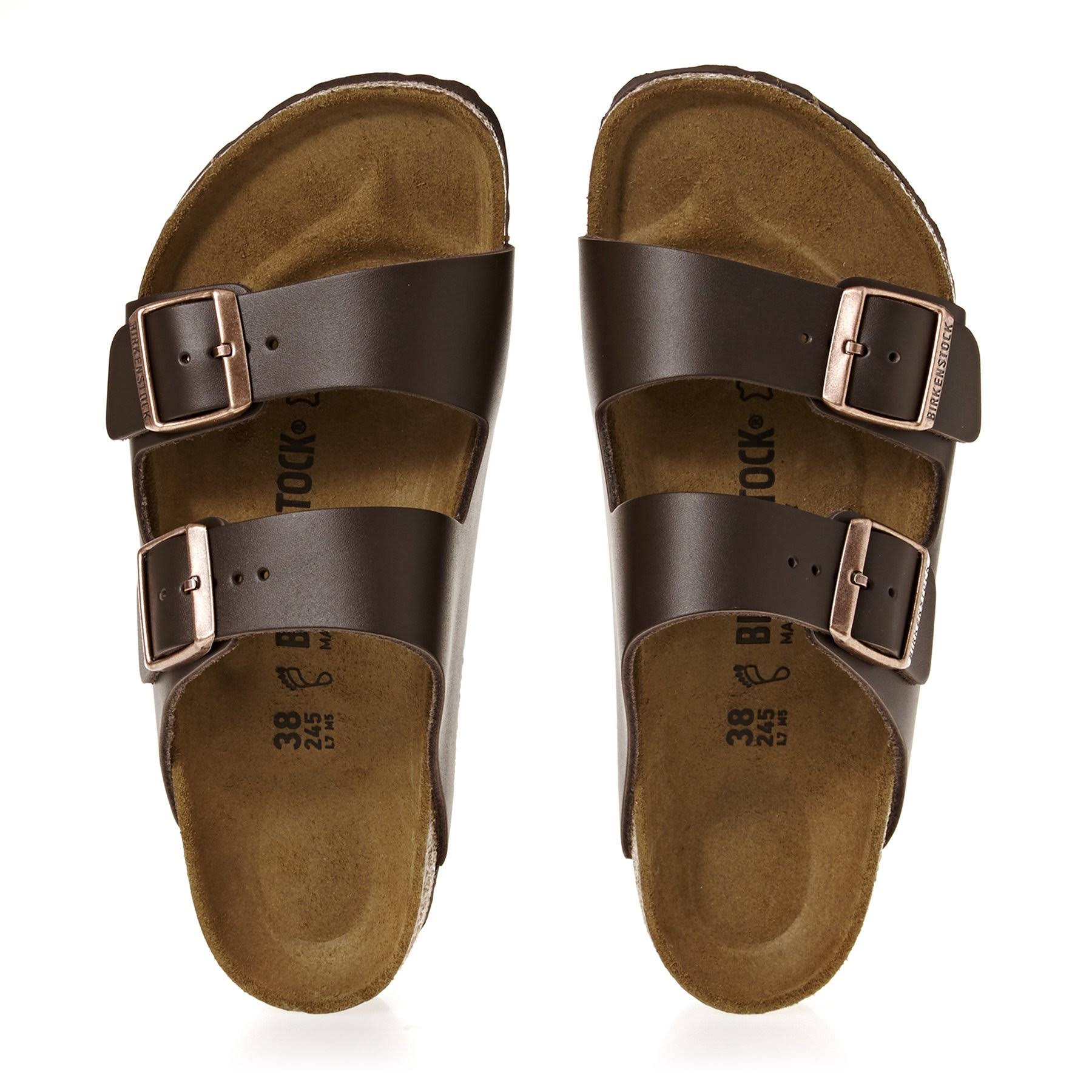 Birkenstock Leather Sandals Arizona Dark Brown / 40