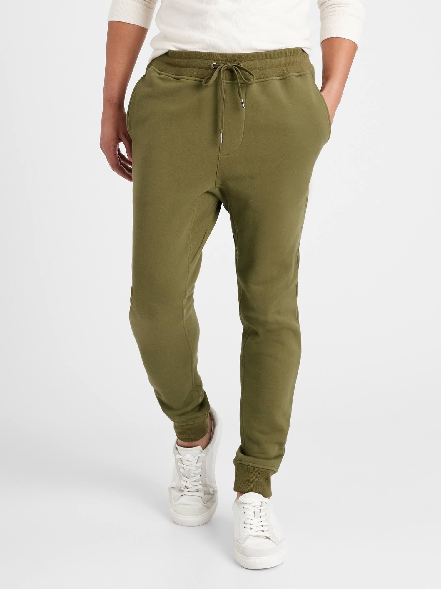 Banana Republic Men's French Terry Jogger Olive You Green Size XXL