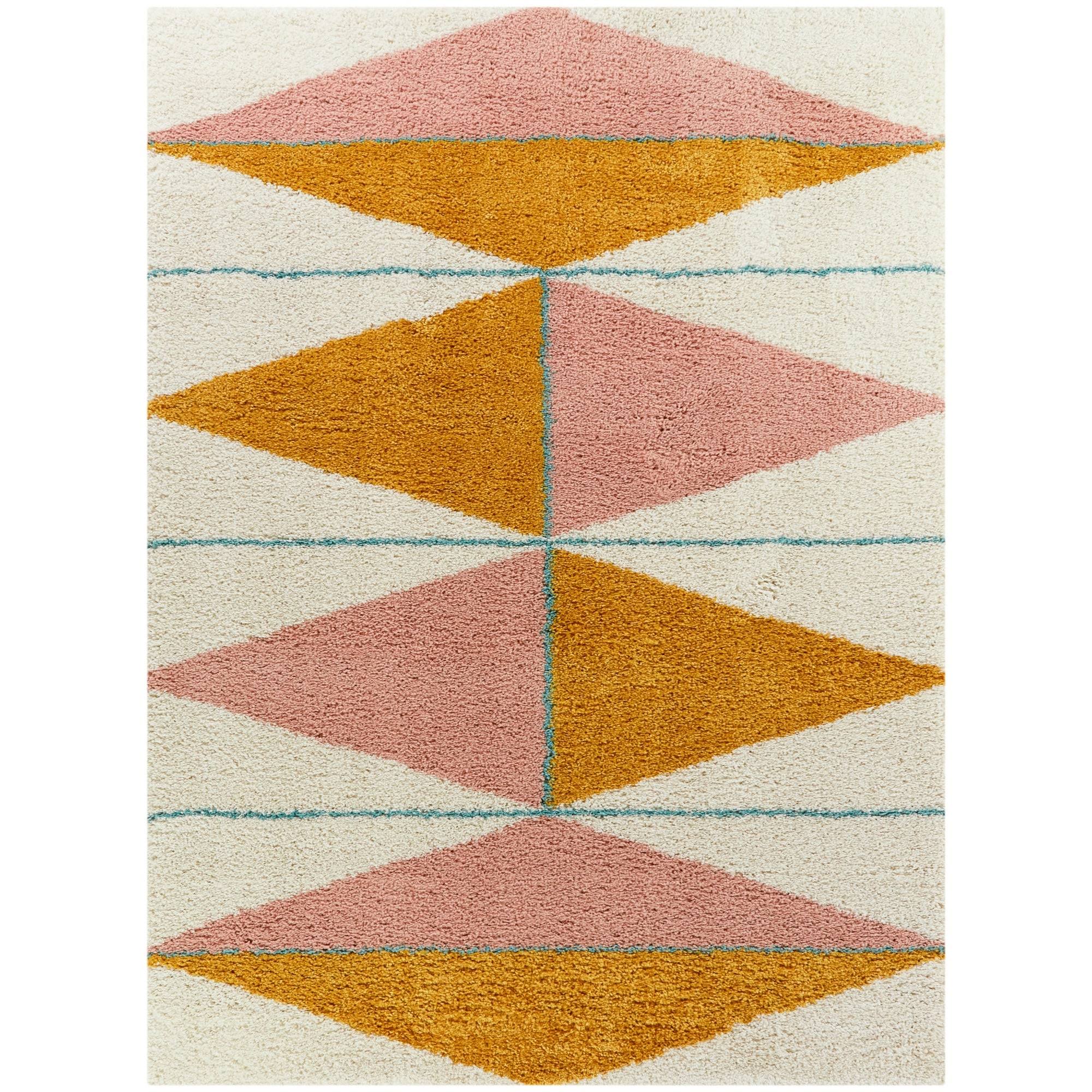 BALTA Levine Orange 5 ft. x 7 ft. Geometric Shag Area Rug