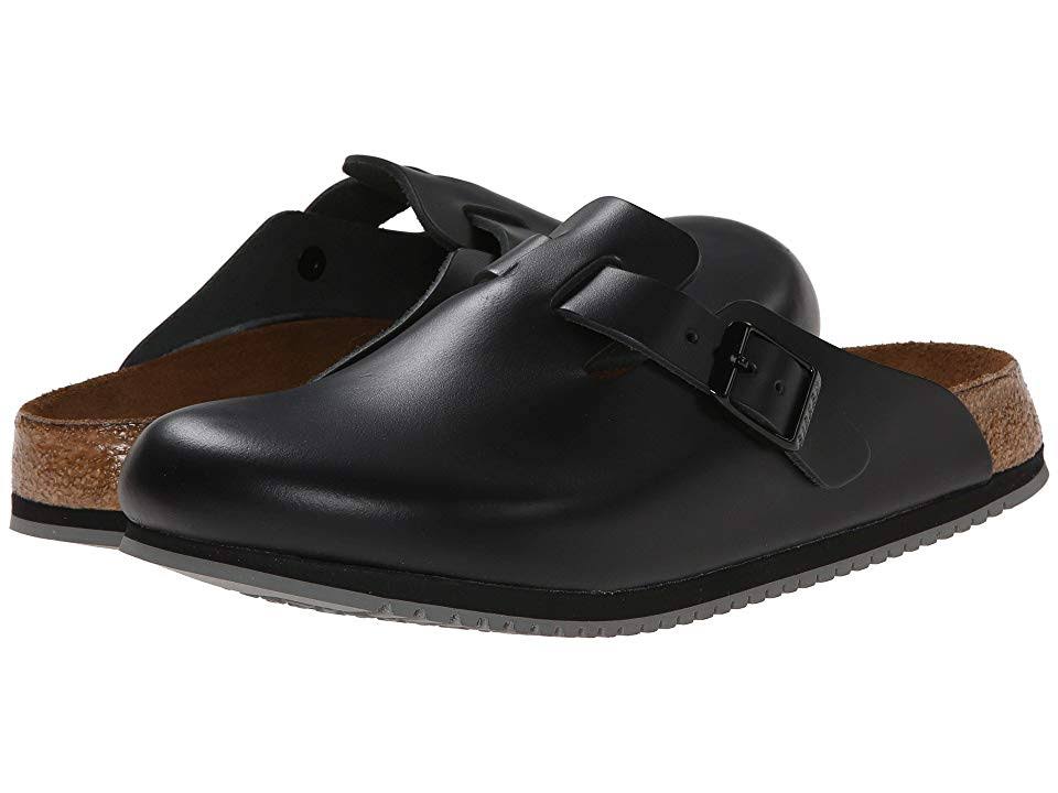 Birkenstock Unisex Boston Super Grip Black Clog - 38 Reg