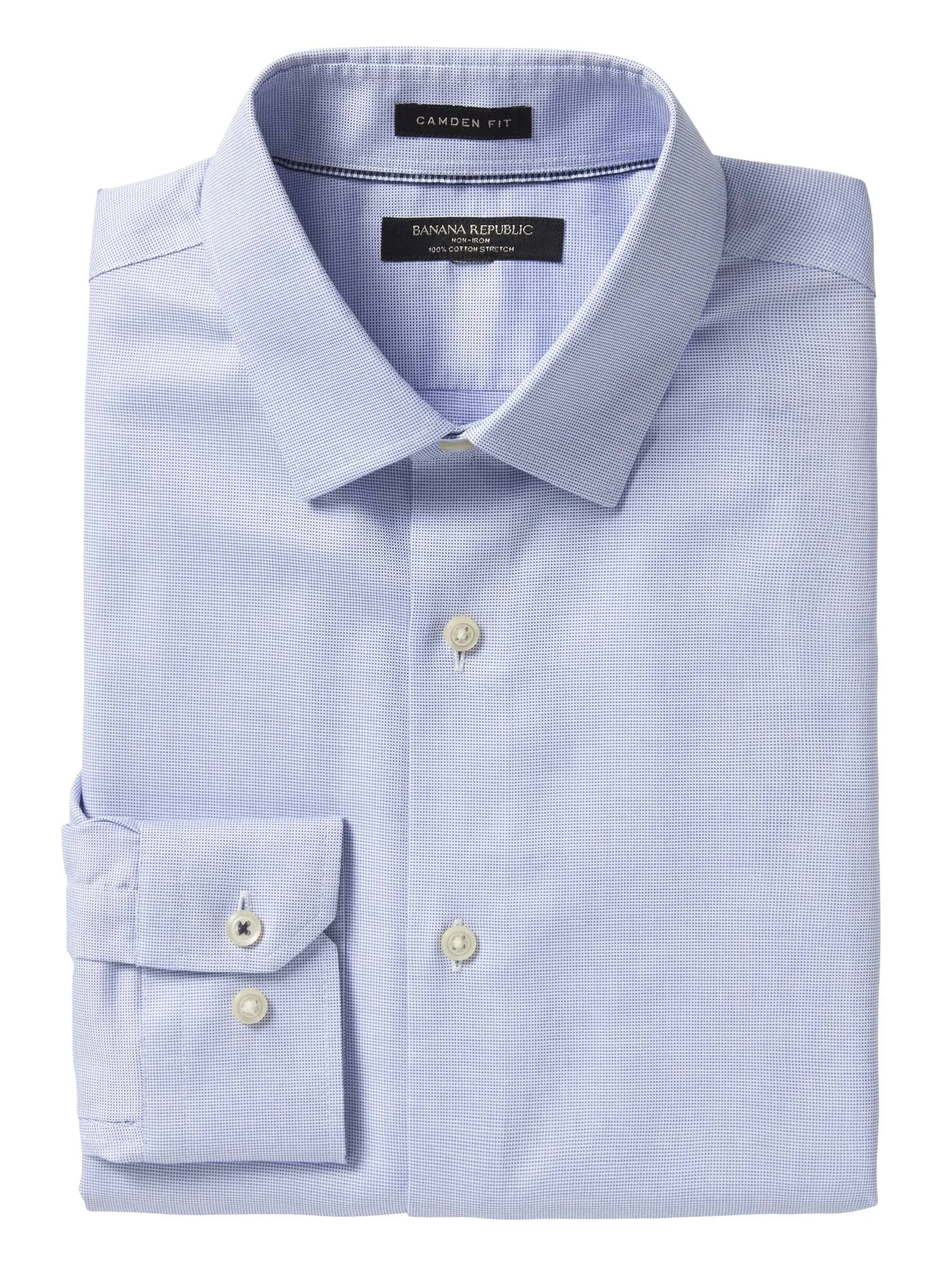 Banana Republic Men's Standard-Fit Non-Iron Dress Shirt Light Blue Size S