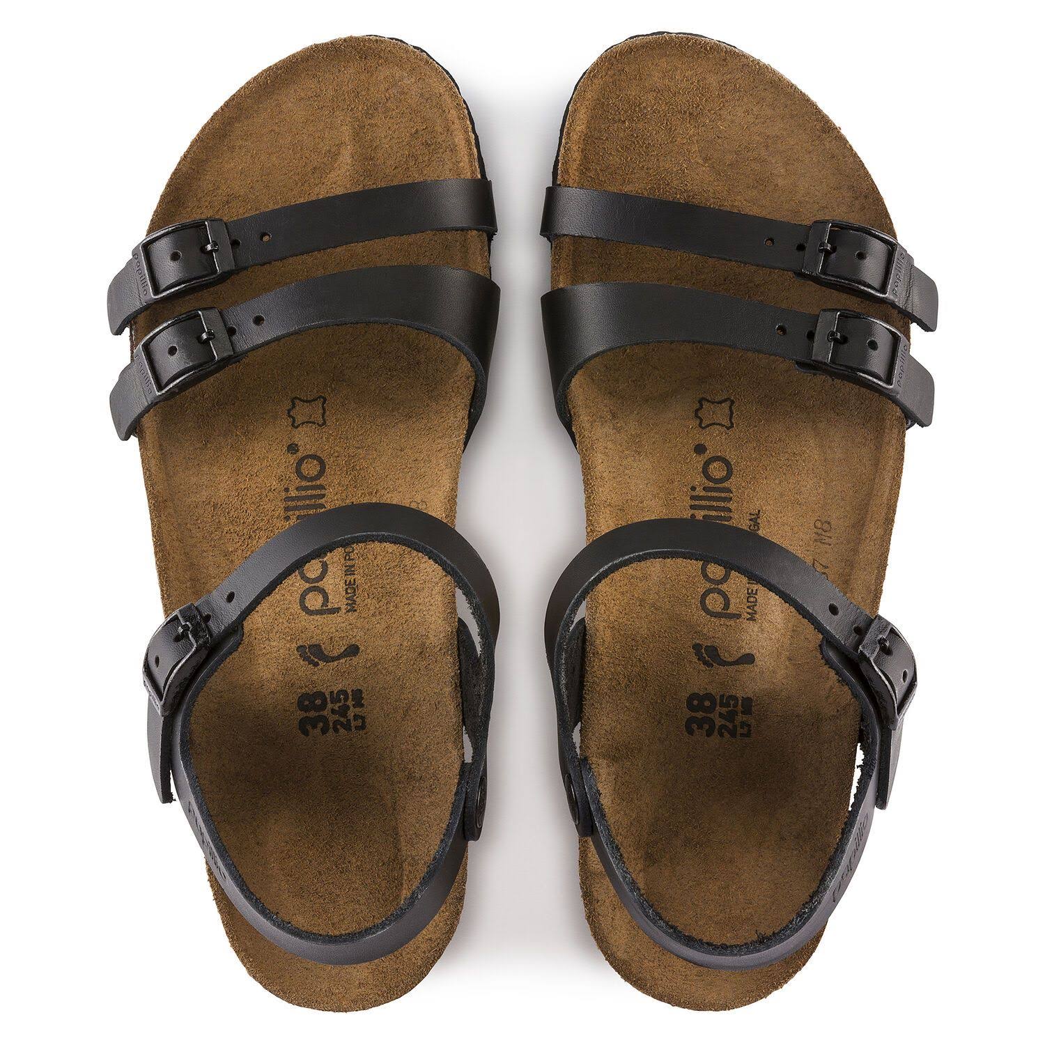 Birkenstock Women's Lana Sandal - 38 Narrow - Black Leather