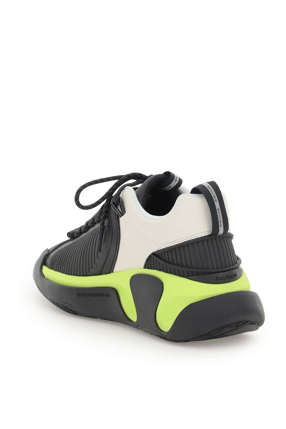 Balmain B-runner Sneakers 39 Black,White,Yellow Technical