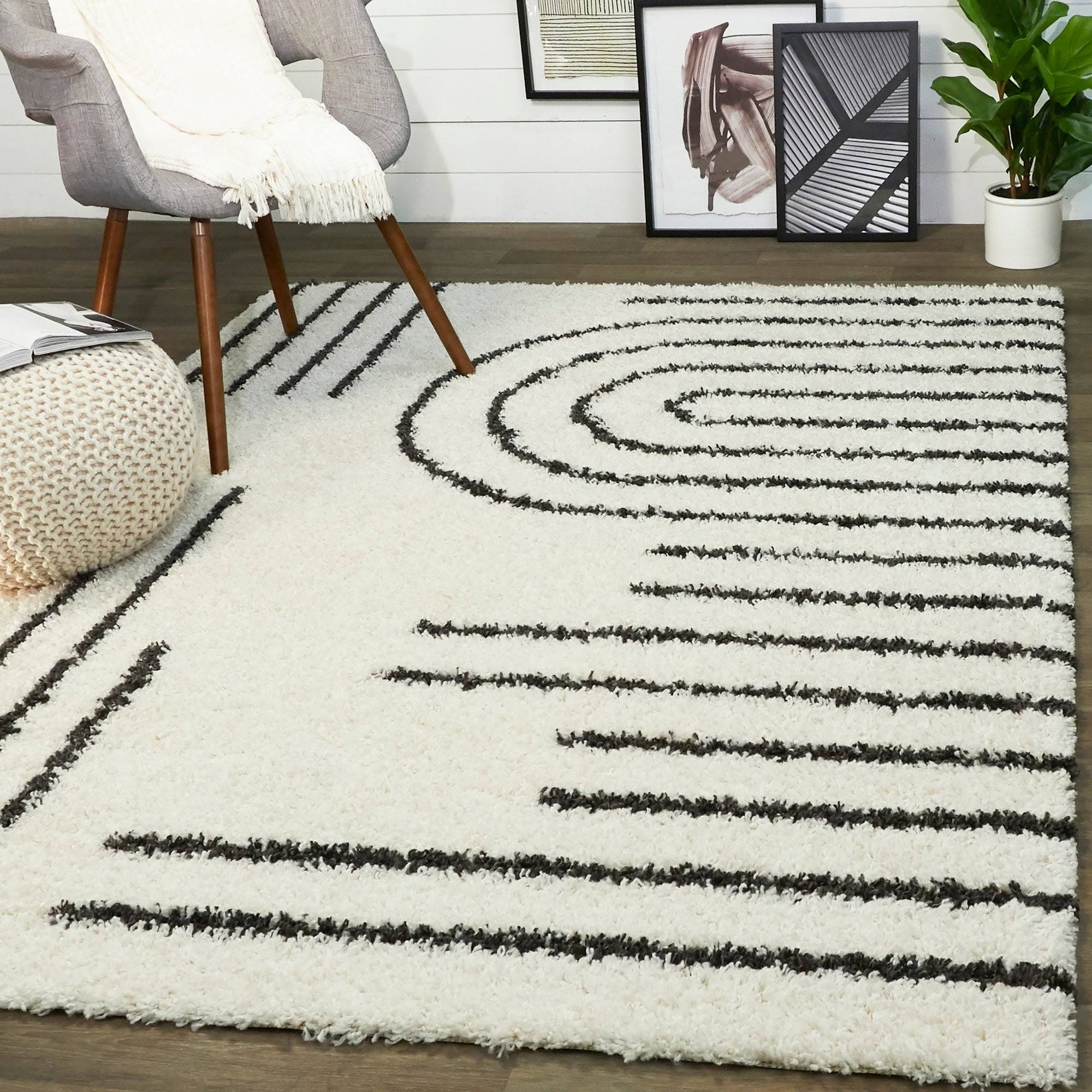 BALTA Janus Black 5 ft. x 7 ft. Contemporary Area Rug