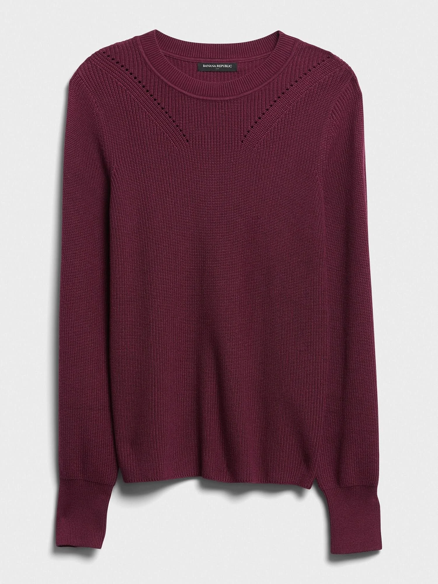 Women's Chunky Crew-Neck Sweater Beet Root