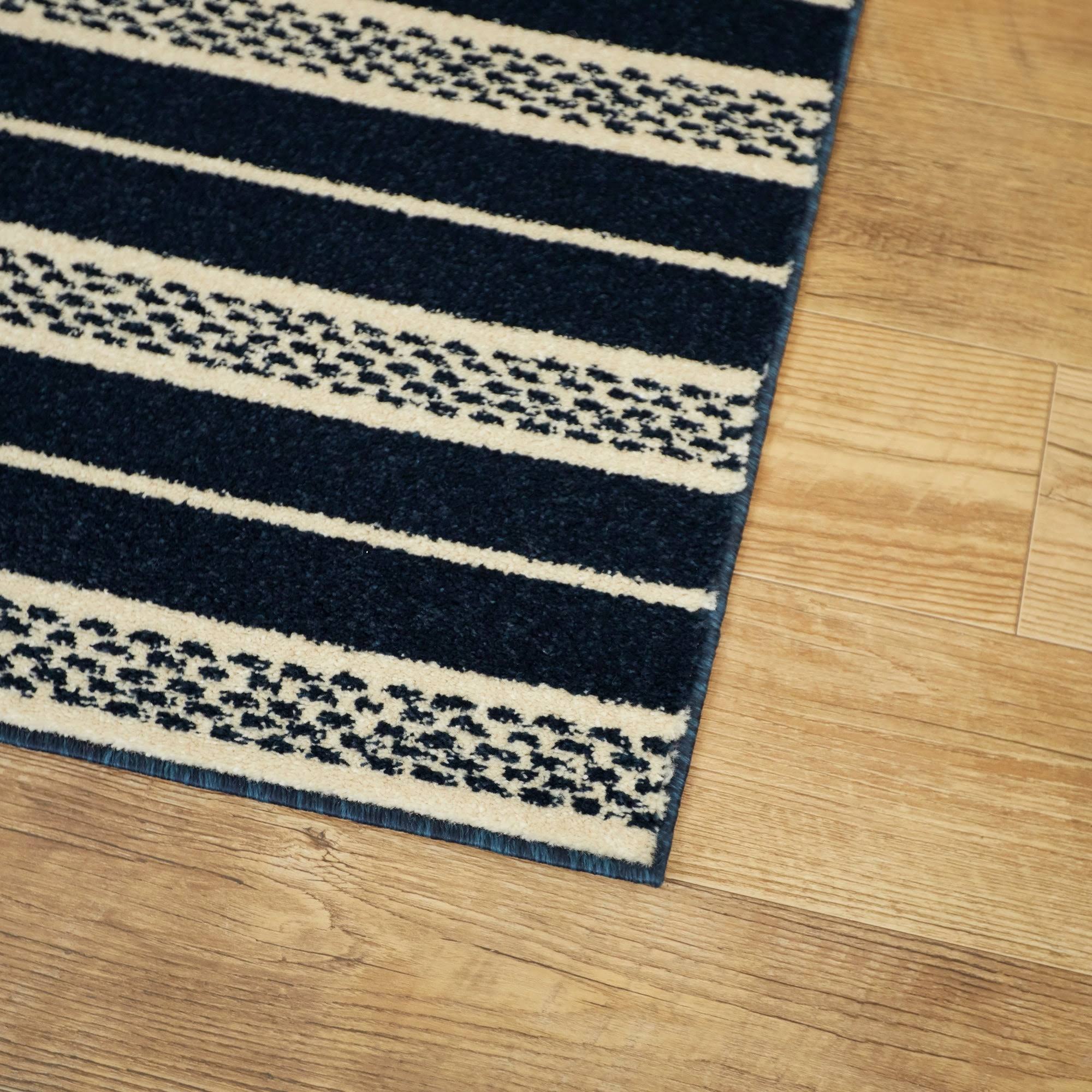 Messina Striped Area Rug - 2&7x22 x 7& Runner - Cream/Navy