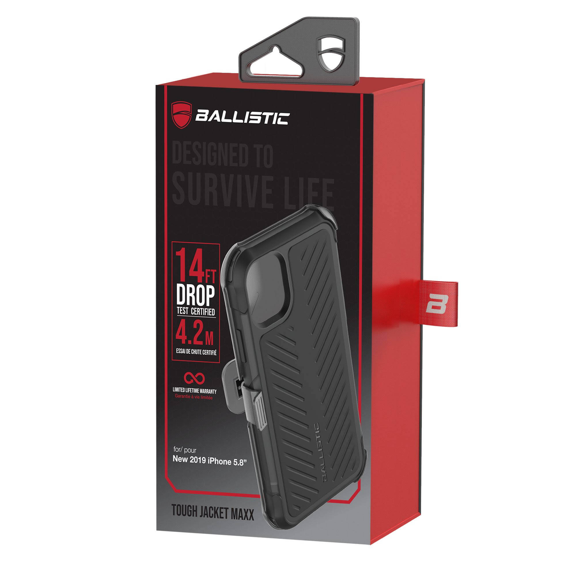 Ballistic Tough Jacket Maxx Series Holster Case for iPhone 11 Pro 5.8 Black
