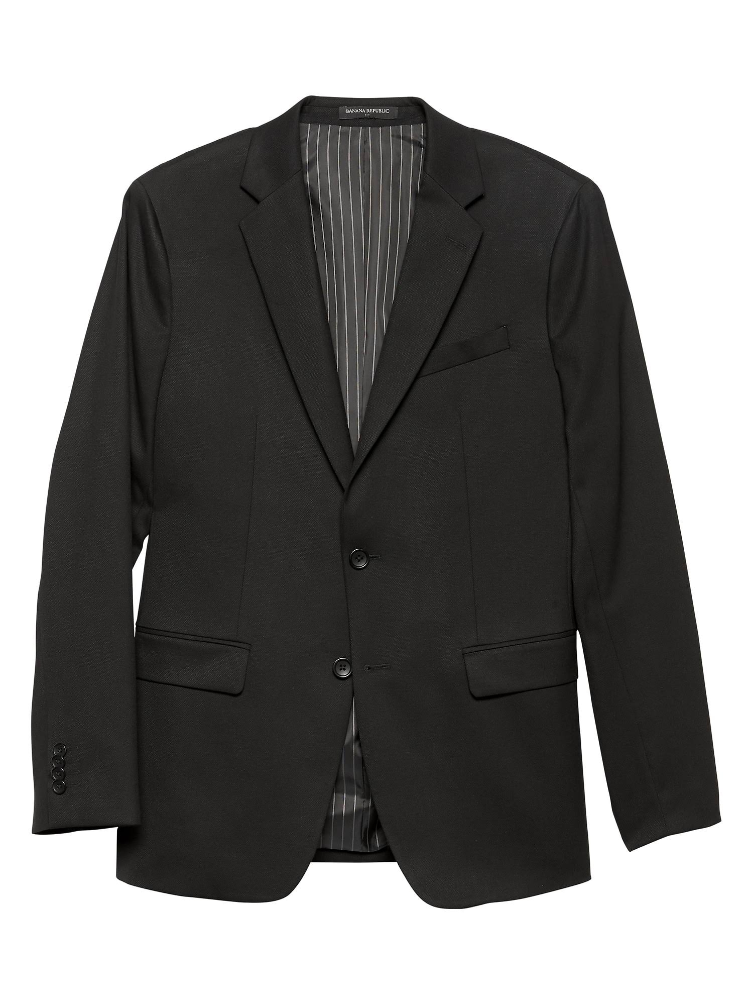 Banana Republic Factory Men's Slim-Fit Stretch Black Blazer Black Regular Size 38