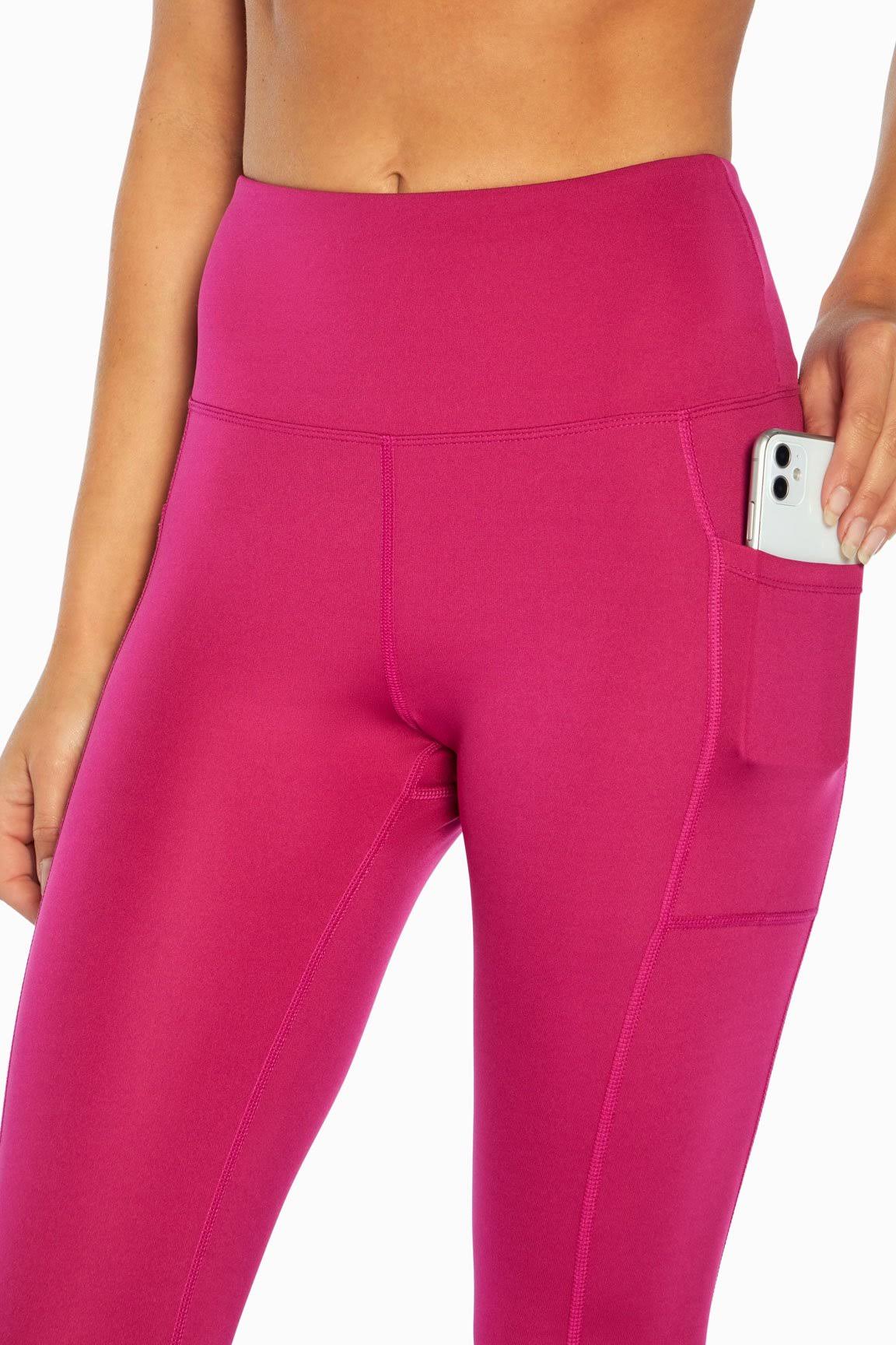 High Rise Mid Calf Capri Pocket Legging Tie Dye Clouds Lavender / S