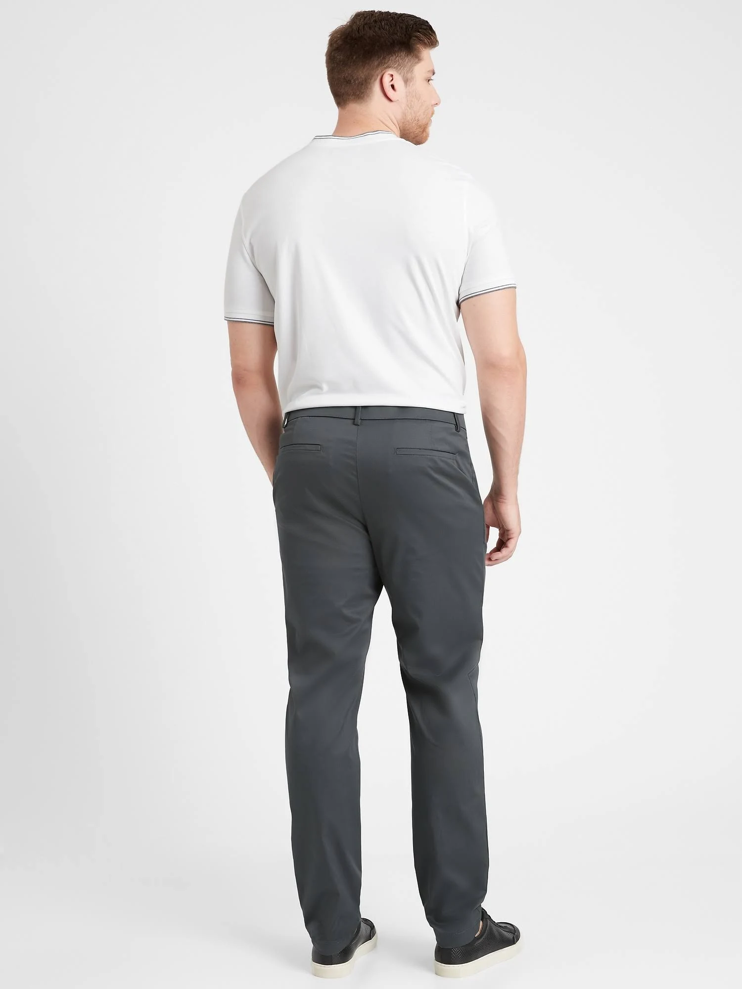 Banana Republic Men's Aiden Slim Core Temp Pant Jupiter Gray Size 34W 30L