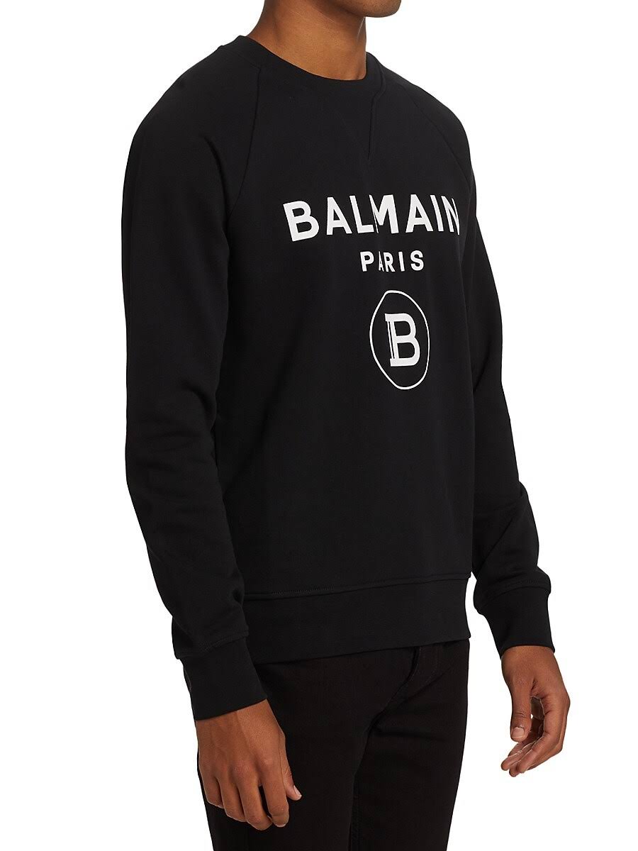 Balmain Black & White Logo Sweatshirt