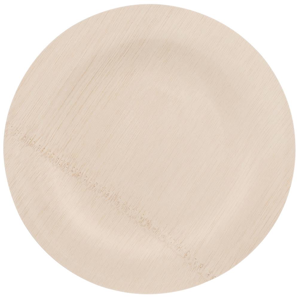 Bambu Veneerware 7in Bulk 100/cs Disposable Bamboo Plates