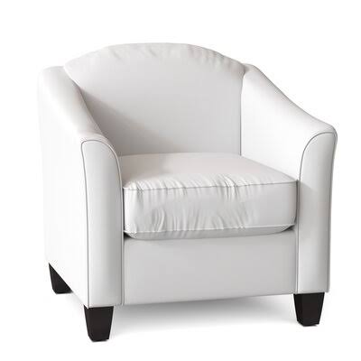 Birch Lane Birkett Armchair Body Fabric: Spinnsol Optic White, Leg Color: Black Walnut