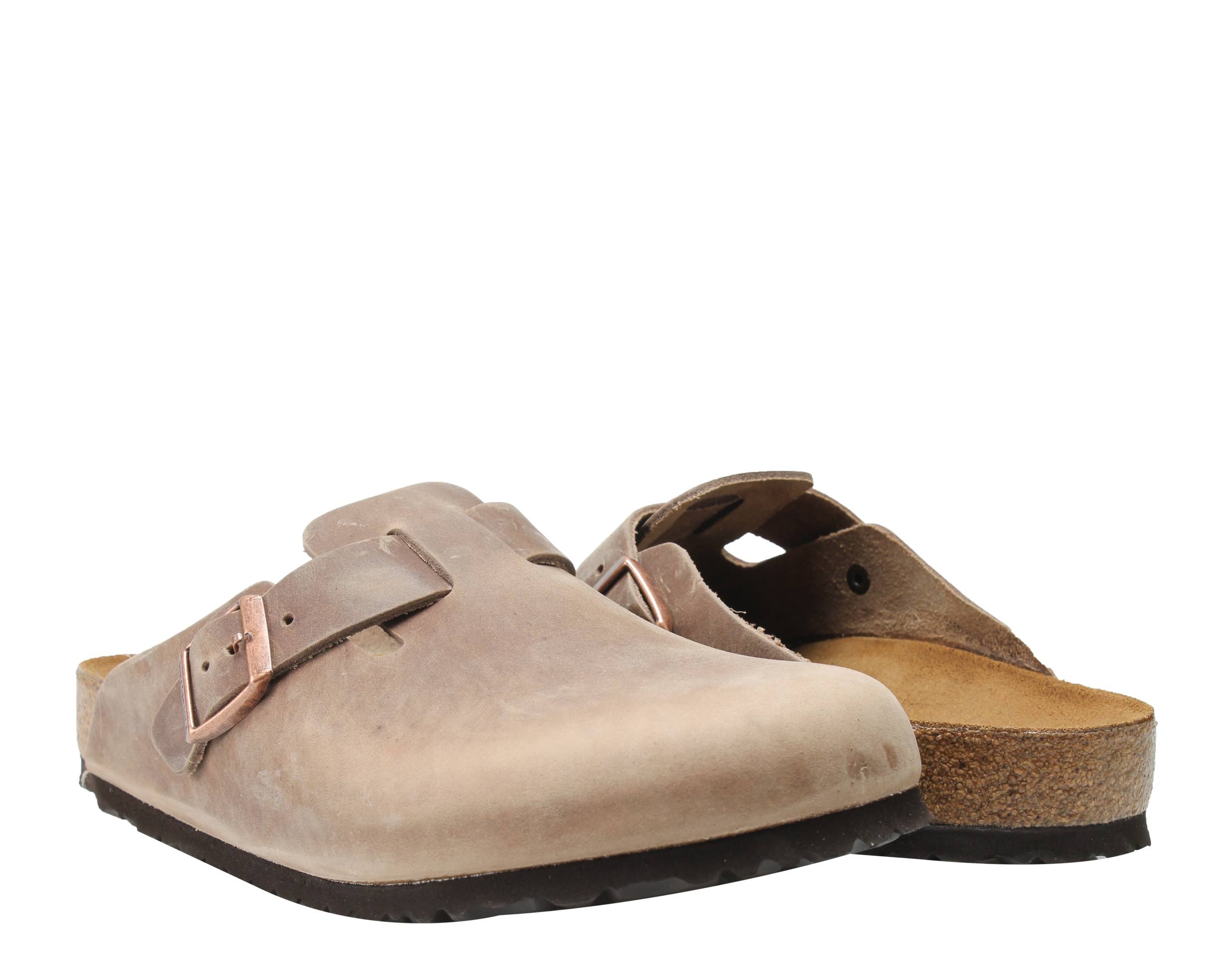 Birkenstock Boston Oiled Leather Tobacco Brown Clogs