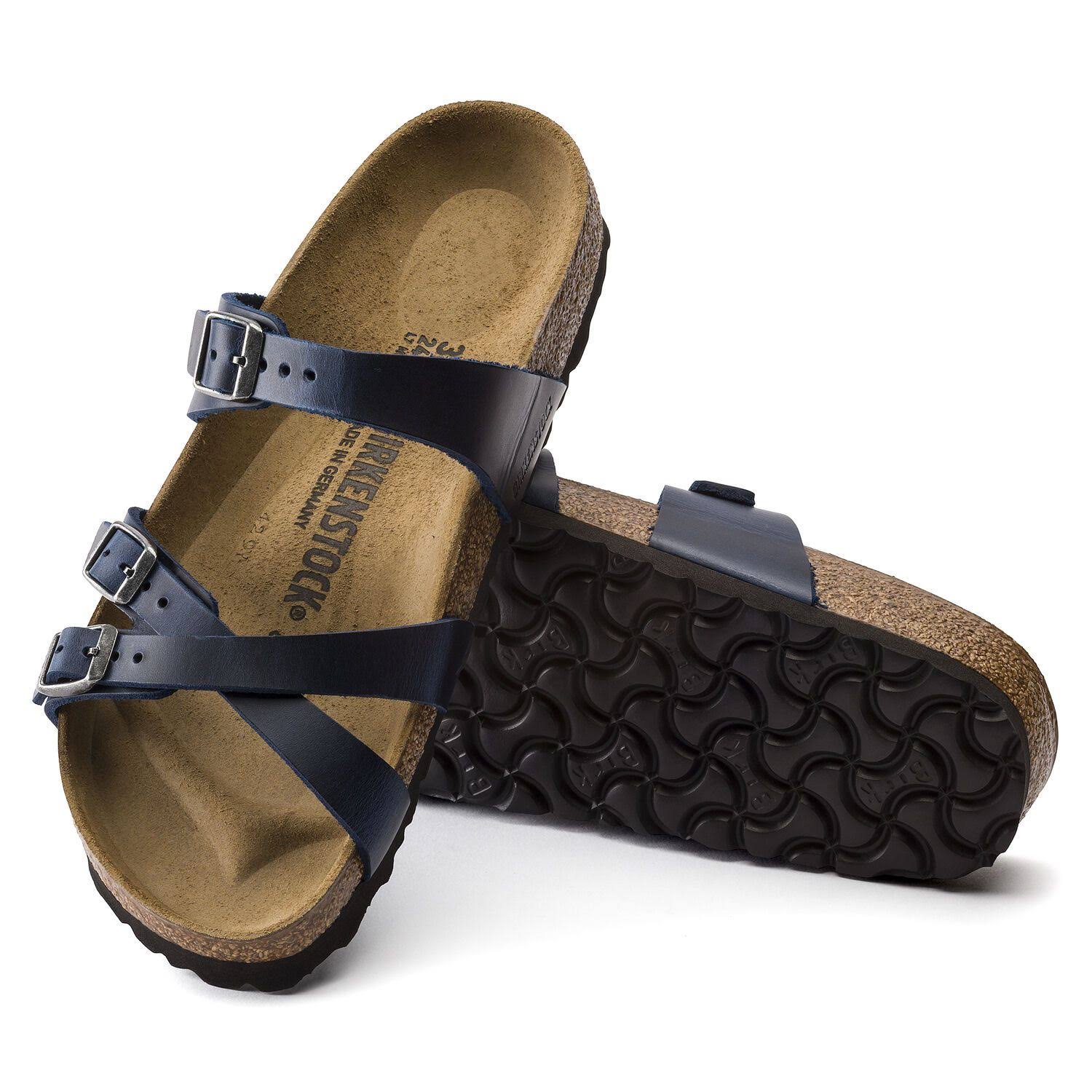 Birkenstock Women's Franca Sandal - 42 - Blue Oiled Leather