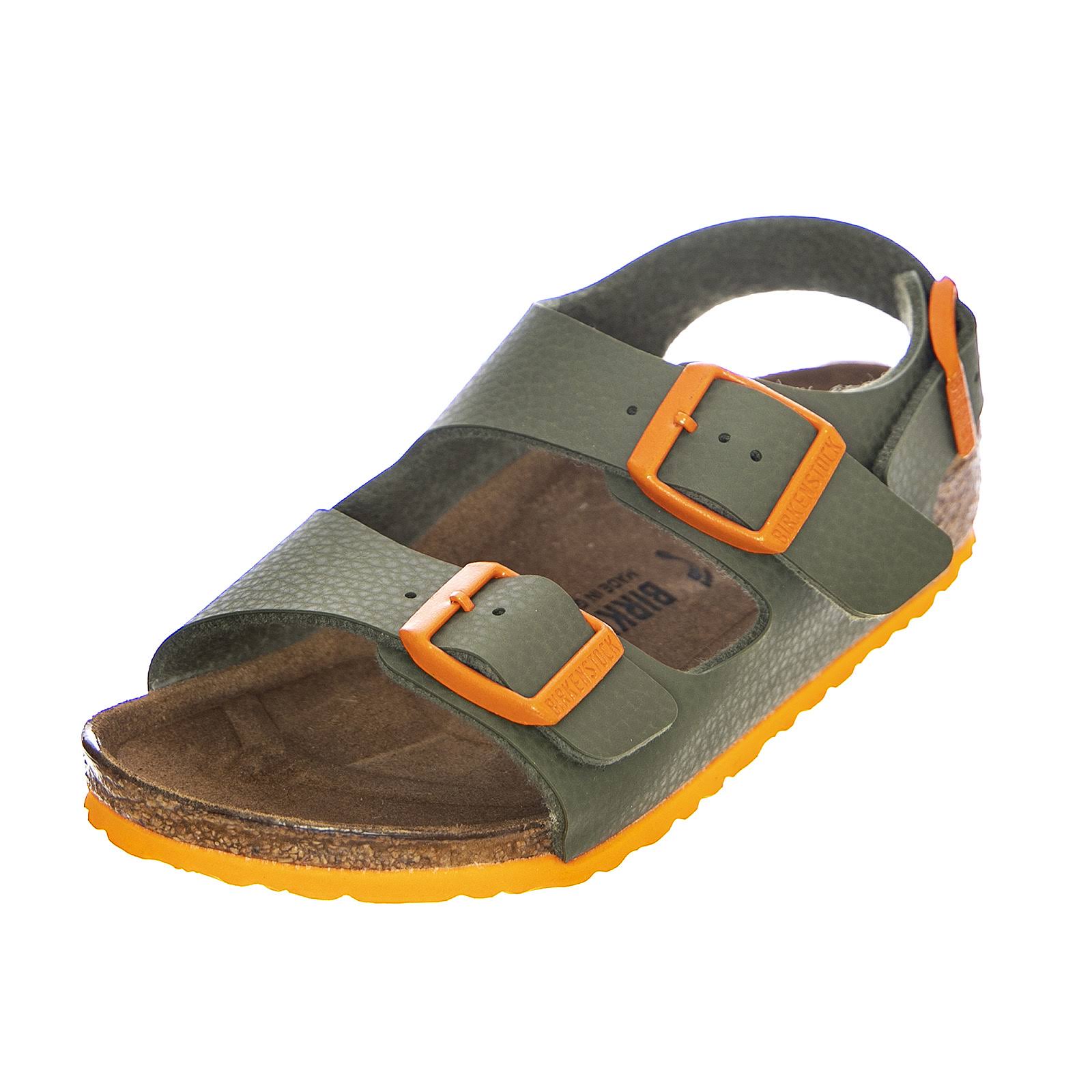 Birkenstock Infant Milano Kids Green/Orange Birko-Flor Strap Sandals