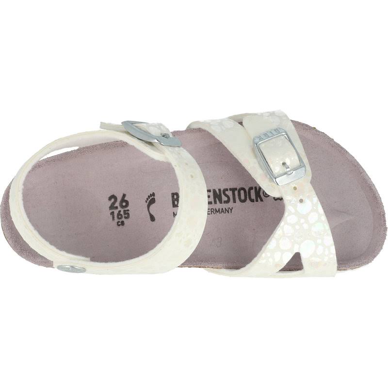 Birkenstock Rio Kids Sandals - Metallic Stones White