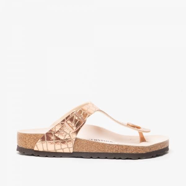 Birkenstock Adult Gizeh Bronze Microfiber Slides Sandals