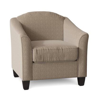 Birkett Armchair Body Fabric: Zula Linen, Leg Color: Black Walnut