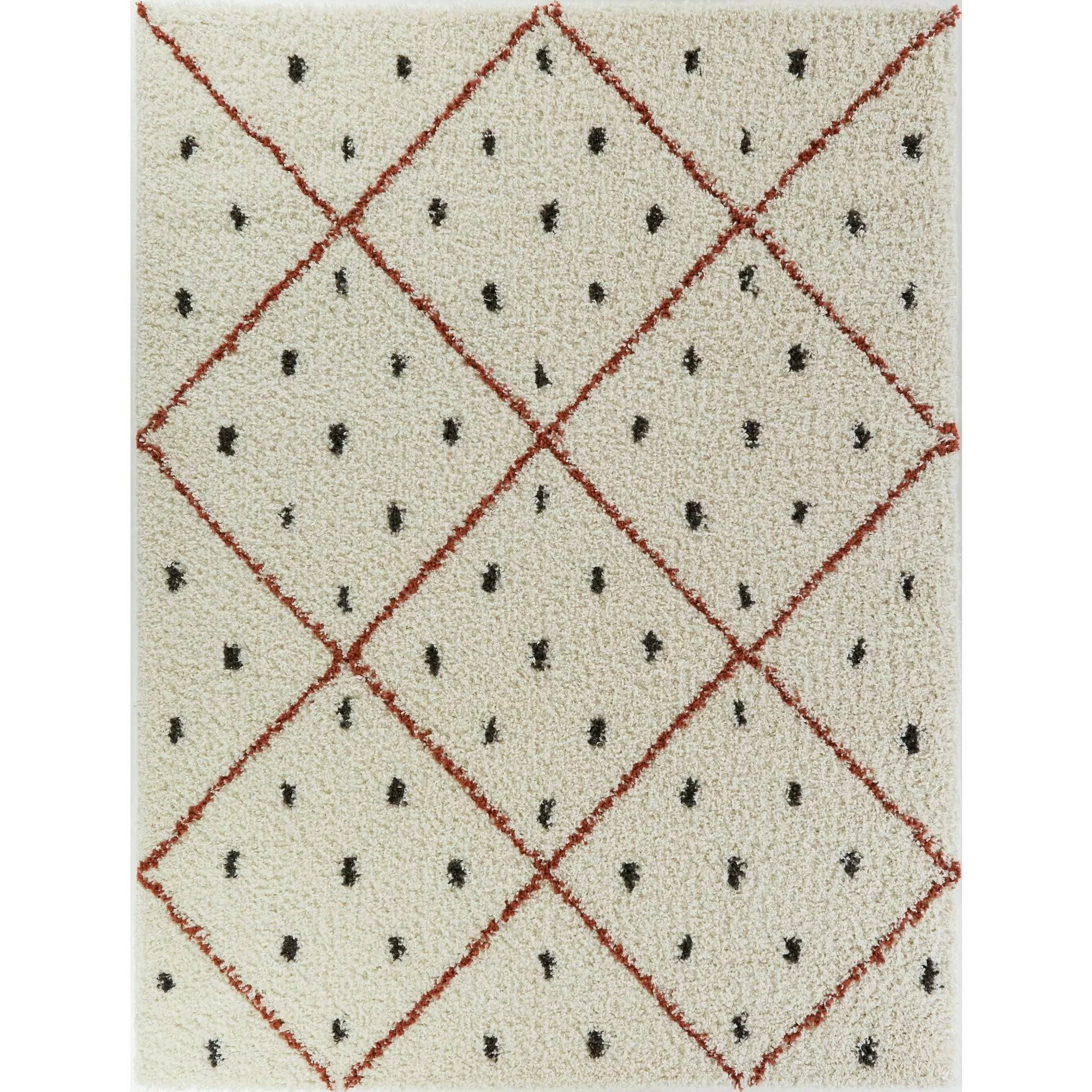 Balta Taylor Burnt Orange 5 ft. x 7 ft. Trellis Shag Area Rug