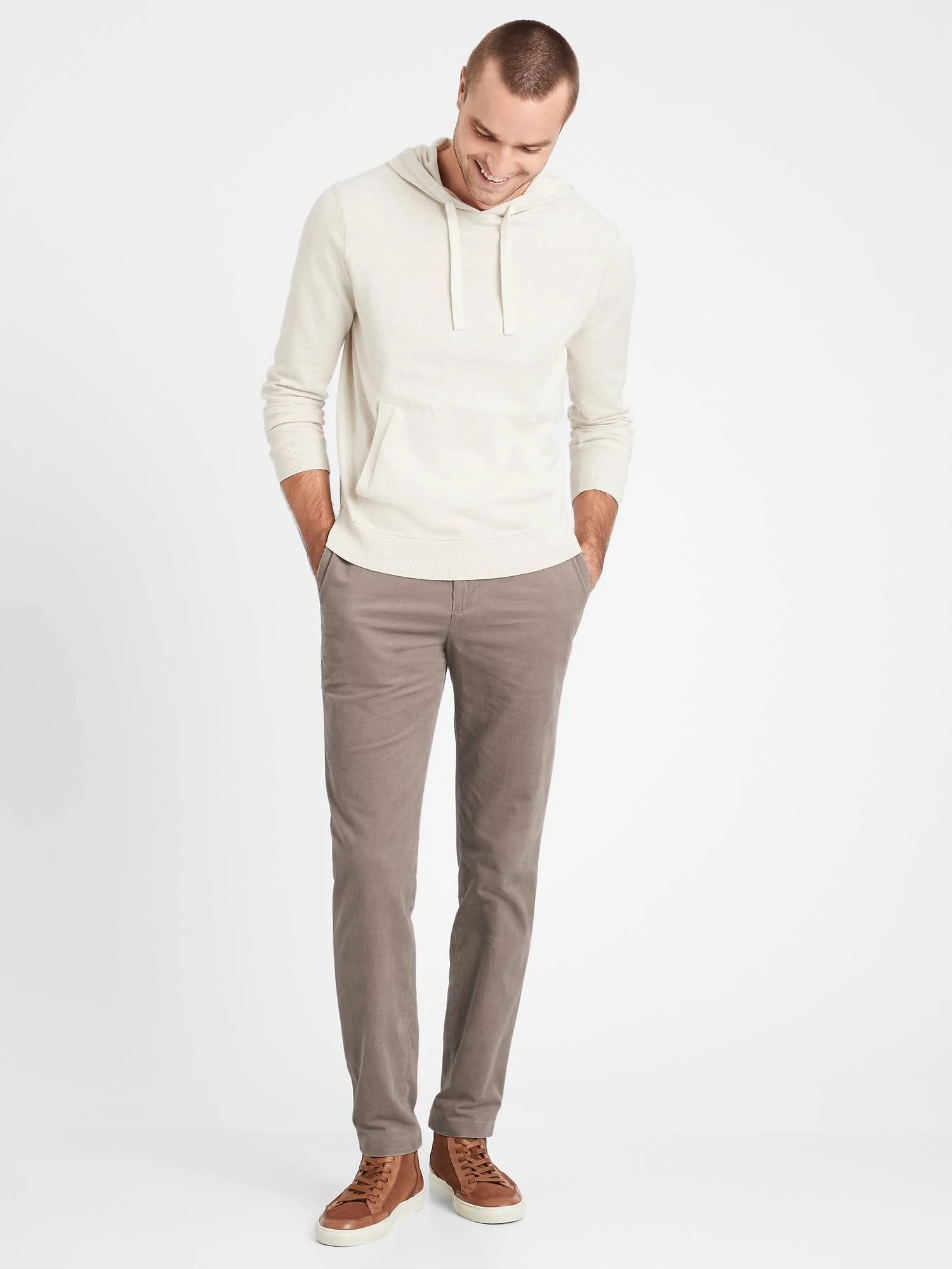 Banana Republic Men's Slim Corduroy Traveler Chino Pant Stone Size 38W 32L