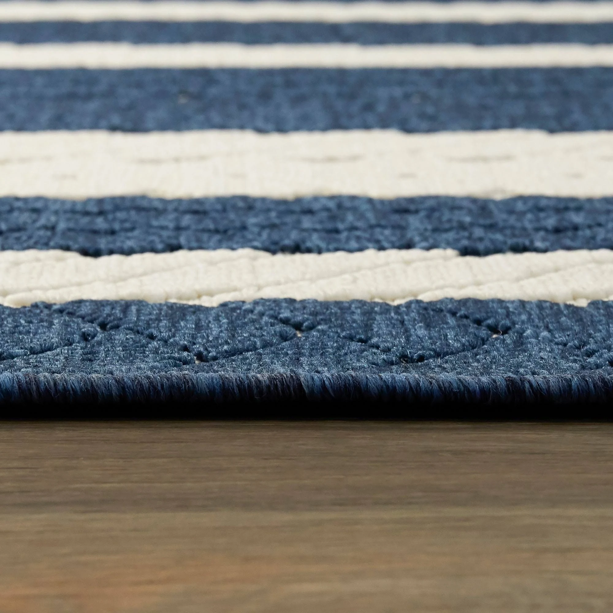 Caldwell Nautical Stripe Indoor/Outdoor Area Rug - 2&7x22 x 7& Runner - Tan