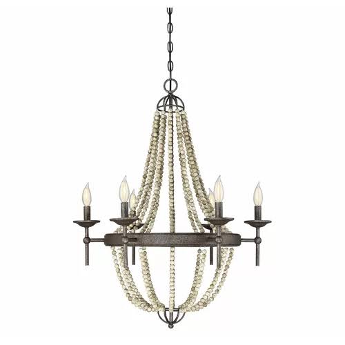 Pennington 6 - Light Candle Style Empire Chandelier