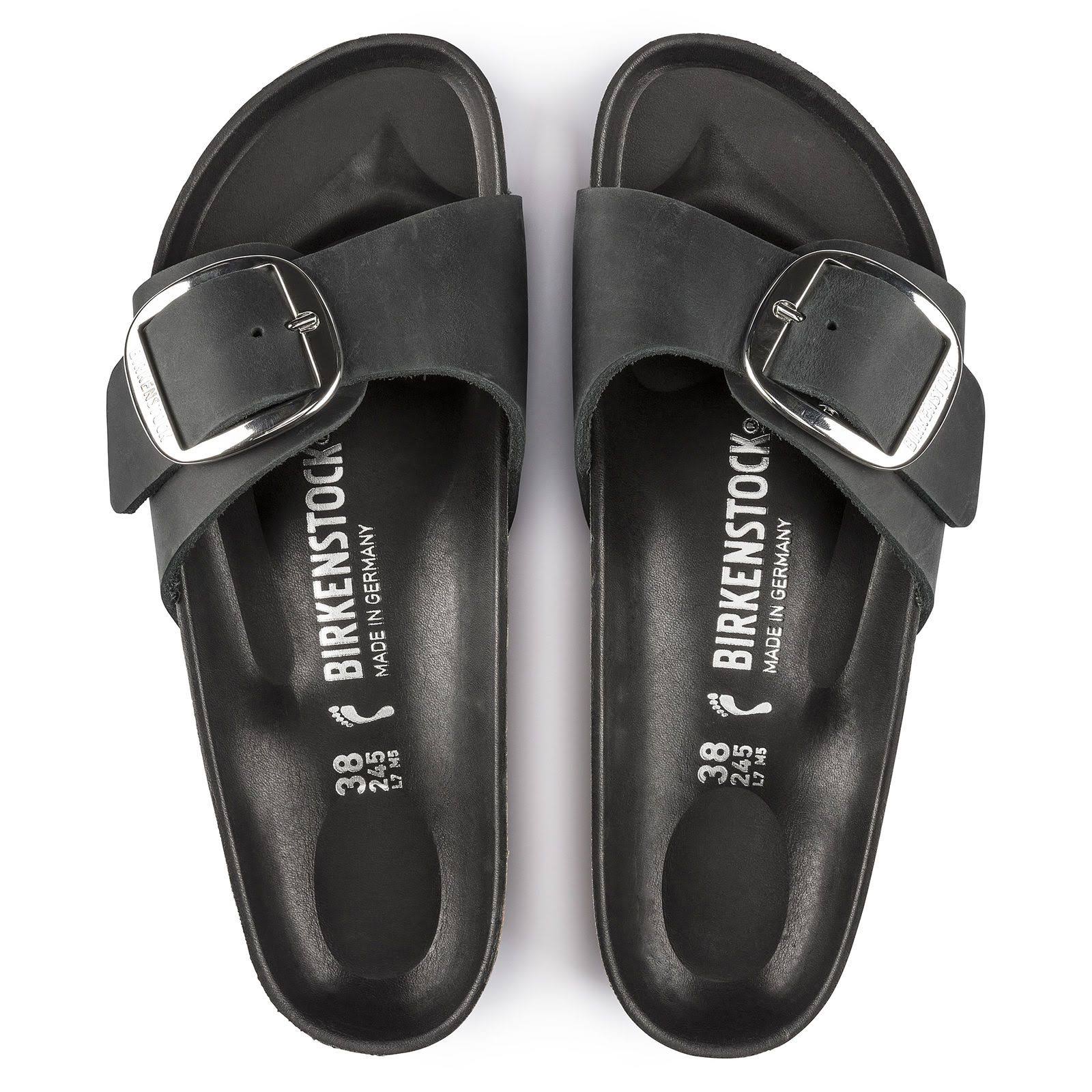 Birkenstock Madrid Big Buckle Almond Nubuck / 38 / Narrow