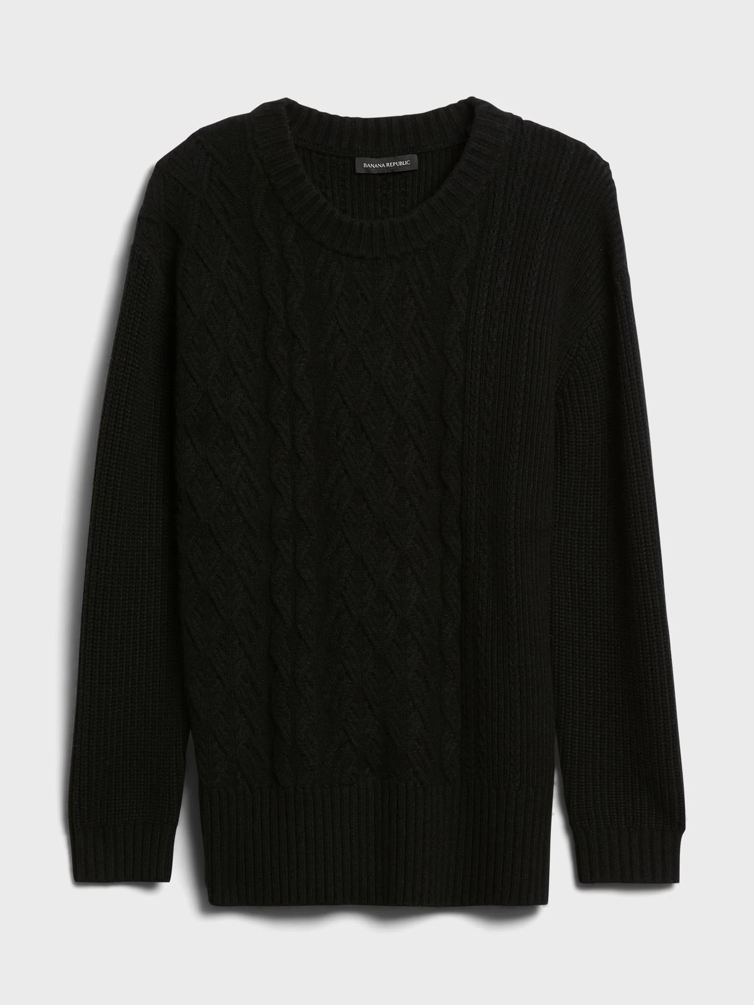 Banana Republic Women's Cable-Knit Sweater Tunic Black Size S