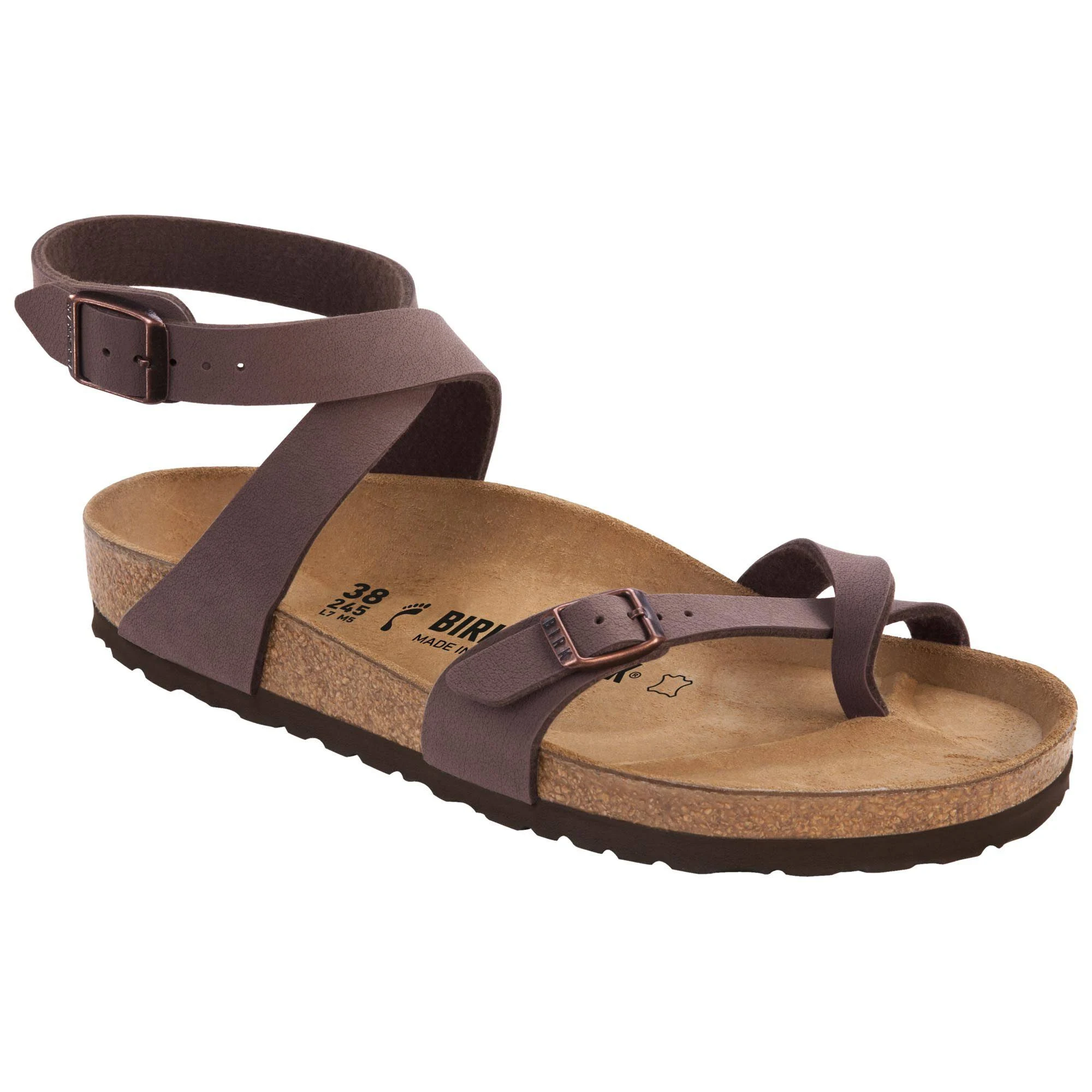 Birkenstock Yara Birko-Flor Nubuck Mocca Women Sandals