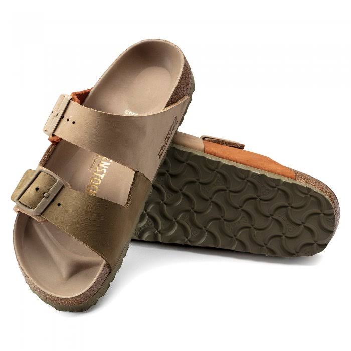 Birkenstock Arizona Split Hex Women's Shoes Sandcastle/Faded Khaki Nubuck : 40 (US Women's 9-9.5) Narrow