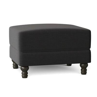 Birch Lane Montgomery 31x22 Rectangle Standard Ottoman Body Fabric: Sunbrella Spectrum Carbon