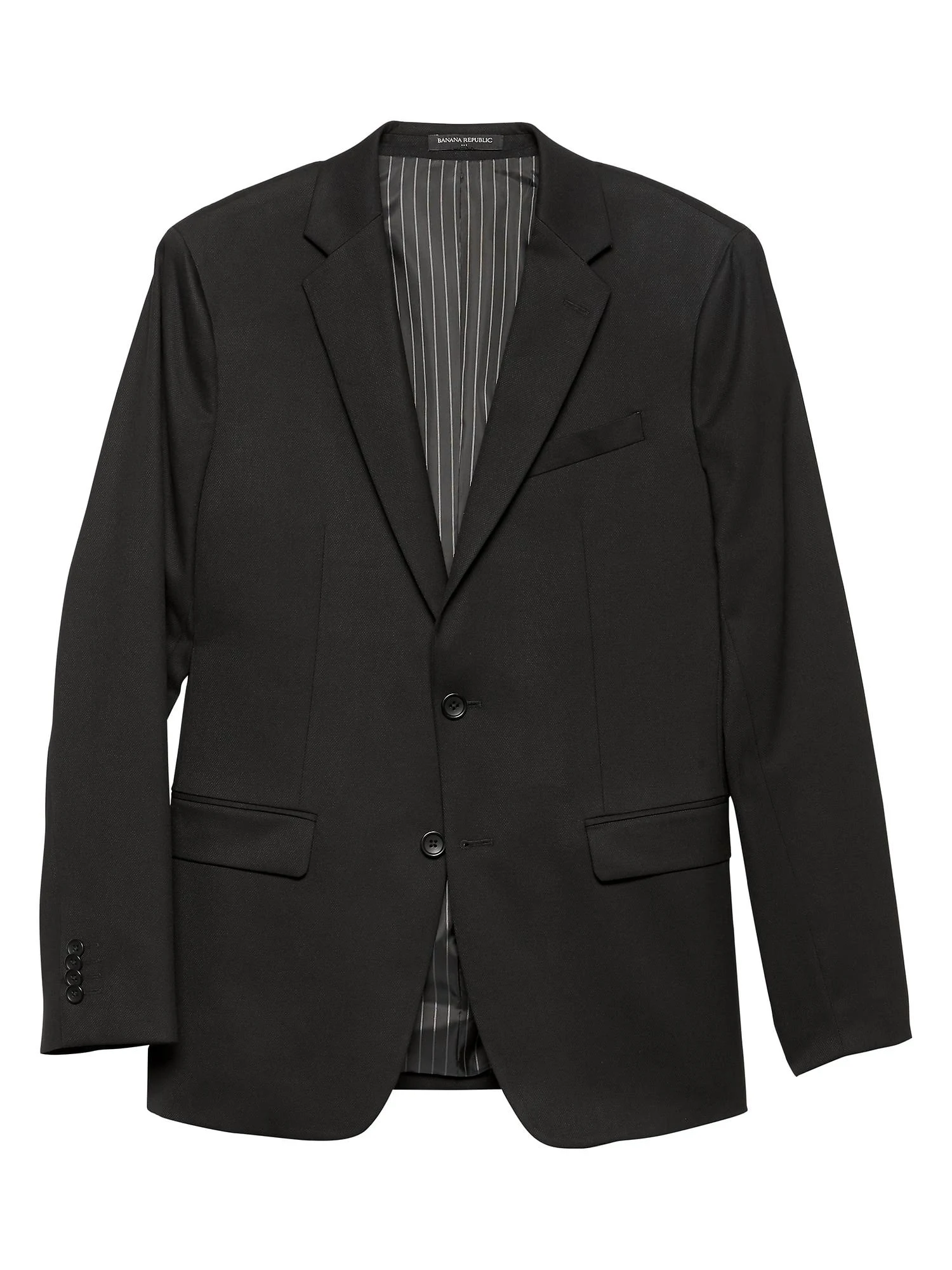 Men's Slim-Fit Stretch Black Blazer Black